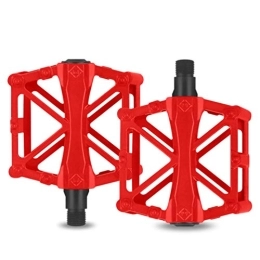 WANGLXFC Pièces de rechanges WANGLXFC Durable Pédales de Vélo de Montagne, Pédale de Démontage Rapide Ultra-légère Anti-dérapante, Accessoires D'équitation Confortable, Red