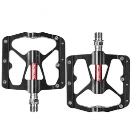 XuZeLii Pièces de rechanges XuZeLii PéDales De VéLo Mountain Bike Palin Roulement en Alliage D'aluminium Vélo Pédale Épaissie Et Durable Pédale Vélo Convient pour Les Longs Trajets (Color : Black, Size : One Size)