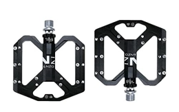 Xygm Pièces de rechanges Xygm Pédales de vélo de Montagne Pédales de vélo de la Plateforme à vélo de Bicyclette Pédales alliages 9 / 16"3 roulements pour vélos de la Route MTB Fixie (Color : Black)