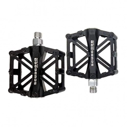 XYXZ Pédales VTT XYXZ Bicycle Platform Flat Pedal Pedals Outdoor Fashion Mountain Pedals 1 Pair Aluminum Alloy Antiskid Durable Pedals Surface for Road BMX MTB Bike 5 Colors (Sms-202) Pedals (Color : Black)