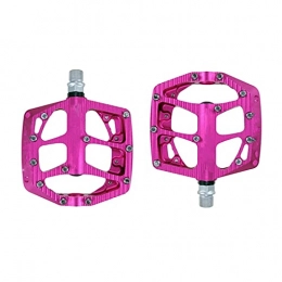 XYXZ Pièces de rechanges XYXZ Pédales De Cyclisme Flat Mountain Bike Pédales De Vélo Scellées CNC Corps en Aluminium pour VTT Roulement De Vélo De Route Pédales Plates Antidérapantes (Couleur: Rose)