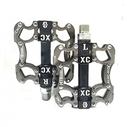 XYXZ Pédales VTT XYXZ Pédales De Cyclisme Pédales De Vélo Plates MTB BMX Scellées 3 Cales De Roulement Pegs Pédale De Vélo Alliage D'Aluminium Route Mountain Cycle Anti-Slip Cyclisme Accessoires Pédales (Cou