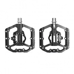 ZHANGQI Pièces de rechanges ZHANGQI Jiejie Store Pédale de vélo SPD Pédales à vélo de Montagne CNC Pédales de vélo en Alliage d'aluminium Dual Plateforme Fit pour MTB Vélo de Route (Color : Black)