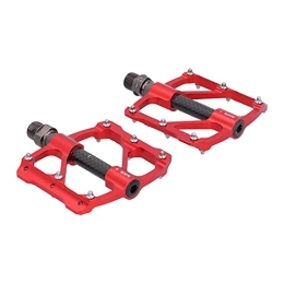 Zwinner Pièces de rechanges Zwinner Pédales de vélo de Montagne, pédales de vélo en Alliage d'aluminium CNC antidérapantes résistantes à l'usure pour l'entretien du vélo pour Le vélo de Montagne de Route(Rouge)