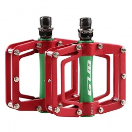 ZZMWLES Pièces de rechanges ZZMWLES Pédale vélo légère antidérapante en Alliage d'aluminium VTT Plate-Forme vélo Pédales Mountain Route Accessoires Pédale Plat (Color : GC010 Red)