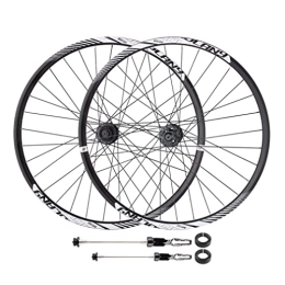 SHBH Pièces de rechanges 26 / 27.5 / 29" Paire de roues de vélo de montagne Frein à disque VTT Jante à travers l'axe Roues à dégagement rapide Moyeu 32H pour 7 / 8 / 9 / 10 / 11 / 12 Vitesse Cassette Roues de vélo 1950g (Color : Black, Si