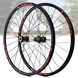 Asiacreate Pièces de rechanges 26 / 27, 5 / 29 Pouces Paire De Roues pour Vélo De Montagne Libération Rapide Roue Frein À Disque Alliage D'alu Jantes MTB 24H Moyeu Convient Aux Cassettes 8-12 Vitesses (Color : Red, Size : 29in)