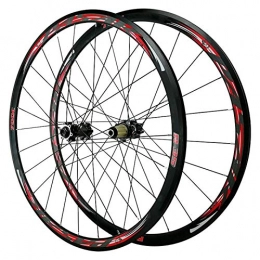 SJHFG Pièces de rechanges 29'' Bike Roue Avant, Jante VTT À Double Paroi Roues Tout-Terrain Frein À Disque Frein V Frein C Jeu de Roues Vélo de Route (Color : Balck Red, Size : 700C)