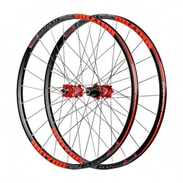 AISHANG Pièces de rechanges AISHANG Paire de Roues VTT 26" / 27.5", Frein à Disque Jante en Alliage Roue Avant Roue arrière à dégagement Rapide Moyeu Rouge 24H Shimano ou Sram 8 9 10 11 Vitesses