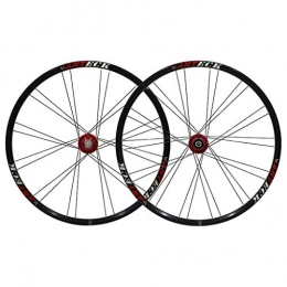 AISHANG Pièces de rechanges AISHANG Roue de vélo 26"Ensemble de Roues de vélo VTT Pneus de Jante en Alliage à Double paroi 1.5-2.1" Frein à Disque 7-11 Vitesses Roulements scellés Moyeu à dégagement Rapide 4 Couleurs