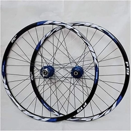 Amdieu Pièces de rechanges Amdieu Wheelset 26 / 27, 5 / 29 Pouces Roues de vélo de Montagne, Alliage en Aluminium à Double paroi VTT Rim Fast Release Disc Frein 32H 7-11 Speed ​​Cassette Road Wheel (Color : Blue, Size : 27.5cinch)