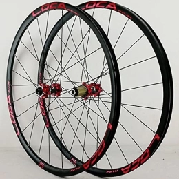 Auoiuoy Roues VTT Auoiuoy 26"27, 5" 29"Jette de vélo 700C, Route de Montagne MTB Roues de vélo, à Travers l'axe Ultralight Avant / de Roue arrière Set Rim 8-12 Speed ​​Disc, E-26inch