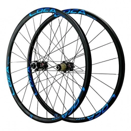 SJHFG Roues VTT Avant Vélo Wheels 26 / 27, 5 / 29 Pouces, Jante Ultra-légère en Alliage D'aluminium 24 Trous Frein À Disque Paire de Roues VTT (Color : Blue, Size : 29inch)