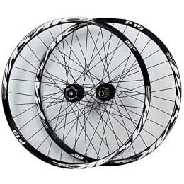 AWJ Roues VTT AWJ 26 / 27.5 / 29 Pouces Paire de Roues de vélo de Montagne à Jante en Alliage à Double Couche, Roue de vélo à Roue Libre de Frein à Disque 7-11 Vitesses 32H Roue à dégagement Rapide