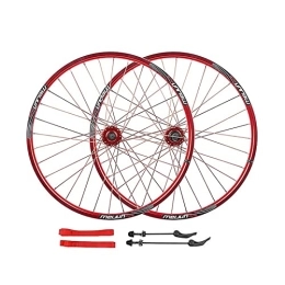 AWJ Pièces de rechanges AWJ Roues de vélo de montagne de 66 cm, roues de frein à disque à dégagement rapide à 32 trous, moyeu avant de 100 mm, roue arrière de 135 mm