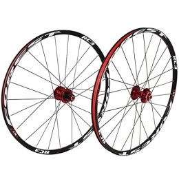 BYCDD Pièces de rechanges BYCDD Bike Wheelset Roue de Montagne Roues de vélo Thru Essieu Avant Roue arrière Roue de roulement de roulement à Disque Frein de Disque, Black_26 inch