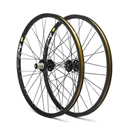 Générique Roues VTT Générique 26 / 27.5"Paire de Roues de vélo de Montagne Rayons Plats Jante de vélo VTT Frein à Disque Roues à dégagement Rapide moyeu 28H pour Cassette 7 / 8 / 9 / 10 / 11 Vitesses FL