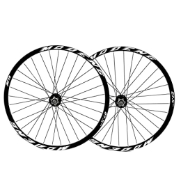 HSQMA Pièces de rechanges HSQMA Roues VTT 26 27, 5 29 Pouces Roue De Vélo Jantes À Double Paroi Frein À Disque 8 / 9 / 10 Vitesses Moyeu De Cassette 32H QR (Color : White, Size : 26'')