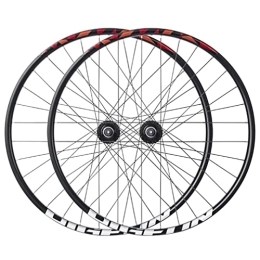 HSQMA Pièces de rechanges HSQMA VTT Jeu De Roues 27.5 Pouces Frein À Disque Alliage D'Aluminium Jante De VéLo De Montagne Avant ArrièRe Roues Libération Rapide 32H Moyeux 7 / 8 Vitesse Visser Roue Libre (Color : Red)