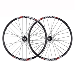 HSQMA Pièces de rechanges HSQMA VTT Paire De Roues 27.5 / 29 Pouces Frein À Disque Vélo De Roues Jante Axe Traversant 32 Trous Moyeu pour 7 8 9 10 11 Vitesse Cassette (Color : Black, Size : 27.5inch)