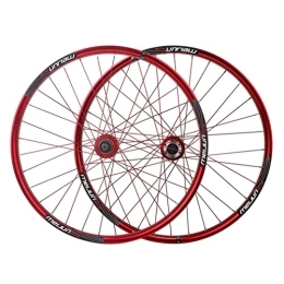 HSQMA Pièces de rechanges HSQMA Vélo Pliable Paire De Roues 20'' 406 BMX Jante Frein À Disque Dégagement Rapide VTT Roues 32H Moyeu pour 7 / 8 / 9 / 10 Vitesses Cassette (Color : 406 Red)