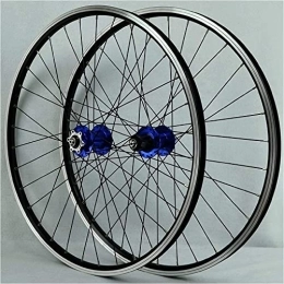 InLiMa Roues VTT Jeu de Roues de vélo de Montagne de 26 Pouces, Roues de Frein à Disque en Alliage d'aluminium à Double paroi / Frein en Forme de V de Montagne 11 Vitesses (Color : Blu)