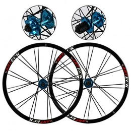 LDDLDG Pièces de rechanges LDDLDG Paire Roues vélo 26 Pouces VTT Jeu de Roues à dégagement Rapide de Montagne Jeu de Roues Roue Flat Spoke Frein à Disque Ensemble Roue (Color : Black)