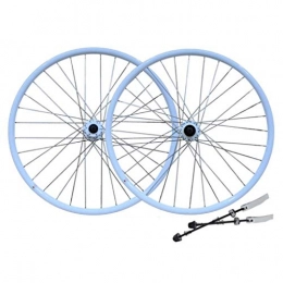 LDDLDG Pièces de rechanges LDDLDG Paire Roues vélo VTT 26 Pouces Jeu de Roues vélo Rapide en Alliage d'aluminium Hub de Presse Double Rim Frein à Disque (Color : White)