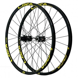 LICHUXIN Pièces de rechanges LICHUXIN Oksmsa Vélo Montagne Jantes Paire De Roues, 26 / 27, 5 / 29 Pouces VTT Aluminium Roue Libération Rapide Frein Disque 24 Trous Petite Spline 12 Vitesses (Color : Yellow, Size : 27.5in)