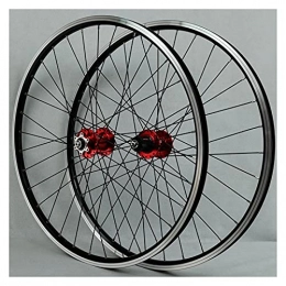 LICHUXIN Pièces de rechanges LICHUXIN Paire de Roues de vélo de 26 / 29 Pouces Jante à Double Paroi Jante VTT à dégagement Rapide V-Brake Hybrid / Mountain Bike 7 8 9 10 11 Vitesse Double Paroi Jantes (Color : Red, Size : 26in)