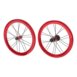 linxiaojix Roues VTT linxiaojix VTT - Jeu de roues - Excellentes performances avant - 2 arrière - 4 roulements pour vélo pliable (rouge)