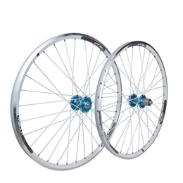 LJYY Roues VTT LJYY Roue de vélo de Montagne 26"Jantes de vélo en Alliage à Double paroi à Disque V-Frein à dégagement Rapide Avant 2 arrière 4 Palin 8 9 10 Vitesses 32H Roue de vélo