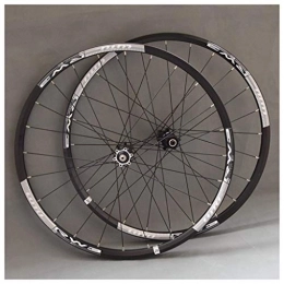 LLLKKK Pièces de rechanges LLLKKK Roue de VTT pour VTT 26" 27, 5" 29" avec jante en alliage double couche à roulement scellé 7-11 vitesses, moyeu de frein à disque QR 24H