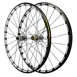 HCZS Pièces de rechanges Lot de 24 roues de vélo de montagne, 24 trous, tirage droit, 4 roulements, frein à disque, roue de 66 cm