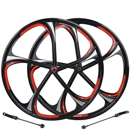 LOYFUN Roues VTT LOYFUN VTT Roue Durable, 26 Pouces Une Roue de magnésium 5 / 6 de Roue Portant Un Type de Carte de vélo de Montagne de Jante