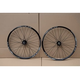 LUNJE Roues VTT LUNJE Roue VTT, 26 / 29 Pouces Wheelset Vélo de Montagne Frein à Disque Jante en Alliage D'aluminium Libération Rapide 32 Trou pour 8-11 Vitesses (Color : Black, Size : 26'')