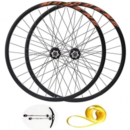 LvTu Pièces de rechanges LvTu Jeu de Roues de Vélo VTT 26 / 27. 5 / 29 Pouces Frein à Disque, Vélo de Montagne Roue Avant / Arrière pour 10 / 11 / 12 / 13S Cassette 1. 25~2.25" Pneu (Color : Black / Orange, Size : 29 inch)