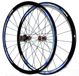 LYzpf Roues VTT LYzpf Roue Velo De Vélo 700C Route Avant Arrière Jantes Disque Frein C Frein V Alliage D'aluminium D'équipement D'oeillet, Blue