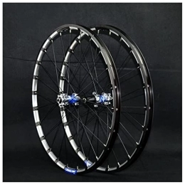 lzdasczz Roues VTT lzdasczz Paire de Roues de vélo VTT 26 Pouces 27.529er, Roues de Jante de Montagne à dégagement Rapide en Alliage d'aluminium à Double paroi 24 Trous pour Disque 7 8 9 10 11 Vitesses Noir