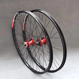 M-YN Roues VTT M-YN MTB Wheelset 26" / 27.5" Vélo Vélo Rim VTT Roue VTT 32h Frein à Disque 8 9 Vitesse Remise Rapide(Size:26inch, Color:Rouge)