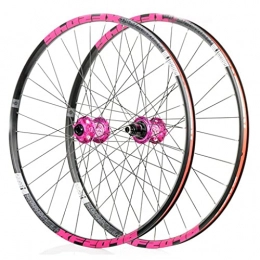 M-YN Roues VTT M-YN Wheelset De Vélo 26 / 27.5 / 29 Pouces, Alliage D'aluminium à Double Paroi Roues De Vélo De Disque De Frein De Disque VTT VTT Jeu 7 / 8 / 9 / 10 / 11 Vitesse(Size:26inch, Color:Rose)