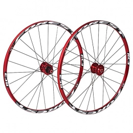 MGRH Pièces de rechanges MGRH Paire De Roues De Vélo De Montagne 26 / 27.5 Pouces Roue De Vélo À Double Paroi en Alliage D'aluminium Jante De VTT Frein À Disque À Dégagement Rapide 24H 7-11 Vitesse 26 inch