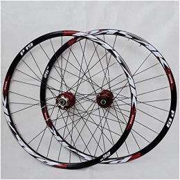 LVYE1 MRMF Roues VTT Montagne De Vélo De Roues, Roue De Bicyclette 29 / 26 / 27, 5 Pouces (Avant + Arrière) Jante De VTT À Double Paroi en Alliage D'aluminium Libération Rapide Frein À Disque 32H 7-11 Vitesses, A, 27.5