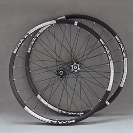 Xiami Pièces de rechanges Mountain Bike Wheelset 26 / 27, 5 pouces en aluminium de frein à disque Jante en alliage 10 vitesses cassette moyeu à roulement à Barrel arbre QR Convertible White Label (roue avant + roue arrière)