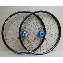 MZPWJD Roues VTT MZPWJD Rims Lot de 2 roues de vélo VTT à disque de 61 cm avec jante double couche 32H pour 8 / 9 / 10 vitesses 2000 g (couleur : bleu)