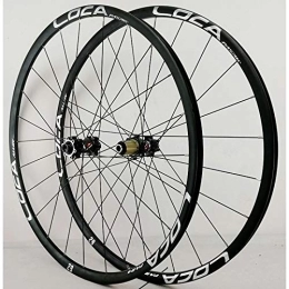 ns Roues VTT NS 26 / 27.5 / 700C / 29 Paire De Roues De Vélo Route Montagne Roues Essieu Traversant Avant Arrière Jante Roue Ensemble Frein À Disque Cassette 8-12 Vitesses (Color : Black hub Silver Logo, Size : 700c)