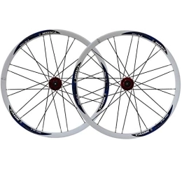 ns Roues VTT NS Paire Roues Vélo 26 Pouces Roue Montagne Ensemble Vélo De Face Arrière Couche Double Jante Alliage Frein Disque Centre Libération Rapide Vitesse 7 / 8 / 9 (Color : White Rim, Size : Blue Logo)