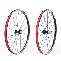 SHBH Pièces de rechanges Paire de roues de frein à disque de vélo de montagne 26 / 27, 5" Jante de vélo VTT Roues à dégagement rapide Rayons plats Moyeu 24H pour volant d'inertie à cassette 7 / 8 / 9 / 10 / 11 vitesses 1900g (Color : G