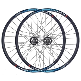 SHBH Pièces de rechanges Paire de roues de vélo de montagne 24 pouces jante en alliage d'aluminium 32H frein à disque jeu de roues VTT à dégagement rapide roues avant arrière pour vélo pliant BMX 7 / 8 vitesses volant rotatif