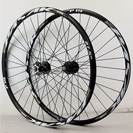 SHBH Pièces de rechanges Paire de Roues de vélo de Montagne Frein à Disque Roues de vélo à dégagement Rapide 26 / 27, 5 / 29 Pouces Jante VTT Moyeu 32H pour Cassette 7 / 8 / 9 / 10 / 11 / 12 Vitesse 2050g (Color : Gold, Size : 26inch)